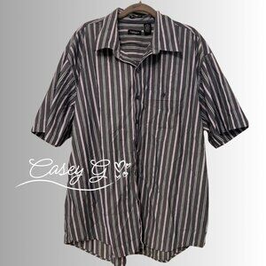 Mens VAN HEUSEN Striped Button Up Shirt XXL (18-18.5 neck)